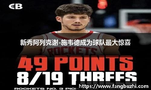 新秀阿列克谢-施韦德成为球队最大惊喜